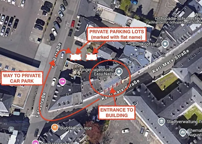 Karl Flats - Netflix - Parkplatz - Balkon Trier